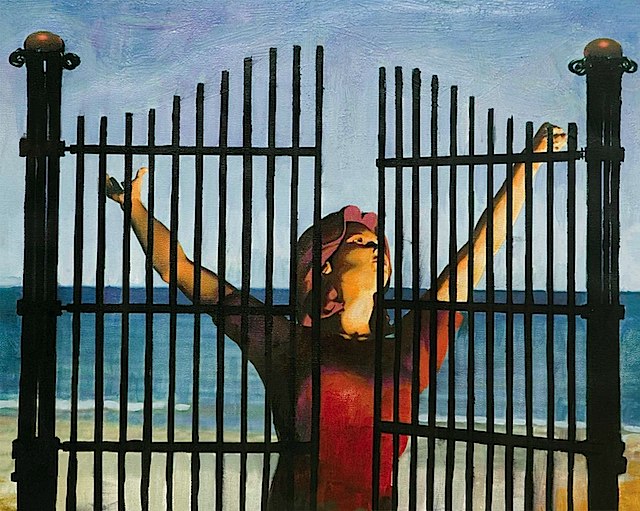 Gated-Woman-on-Beach